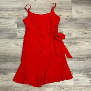 NWT GB girls Red Adjustable Spaghetti Strap Sleeveless Wrap Dress Size Girl's XL
